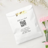 eenvoudige aangepaste QR-code jouw naam toevoegen  Bedankzakje (Gezegeld)