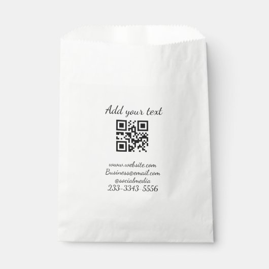 eenvoudige aangepaste QR-code jouw naam toevoegen  Bedankzakje (Voorkant)