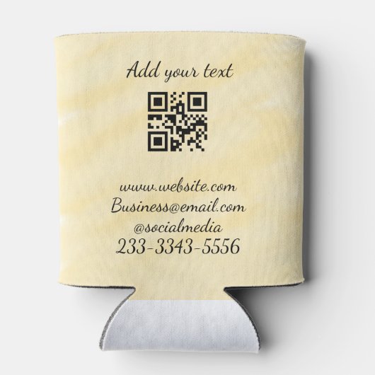 eenvoudige aangepaste QR-code jouw naam toevoegen  Blikjeskoeler (Achterkant)