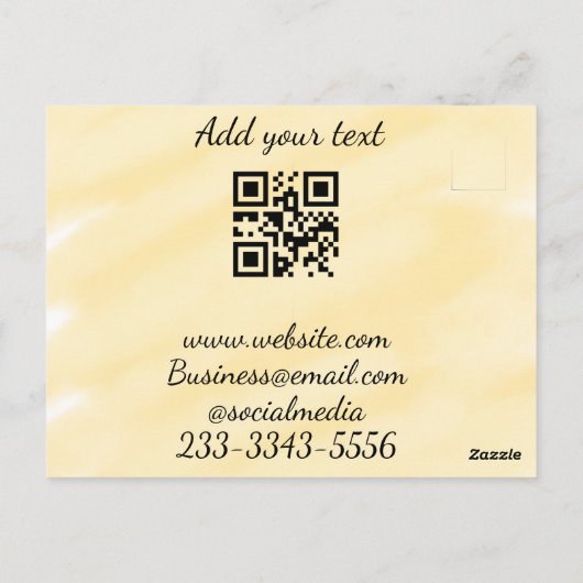 eenvoudige aangepaste QR-code jouw naam toevoegen  Briefkaart (Achterkant)