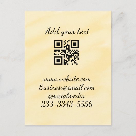 eenvoudige aangepaste QR-code jouw naam toevoegen  Briefkaart (Voorkant)