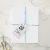 eenvoudige aangepaste QR-code jouw naam toevoegen Cadeaulabel (Met Touw)