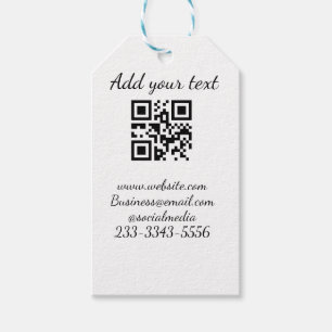 eenvoudige aangepaste QR-code jouw naam toevoegen Cadeaulabel