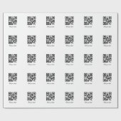 eenvoudige aangepaste QR-code jouw naam toevoegen Cadeaupapier (Vlak)