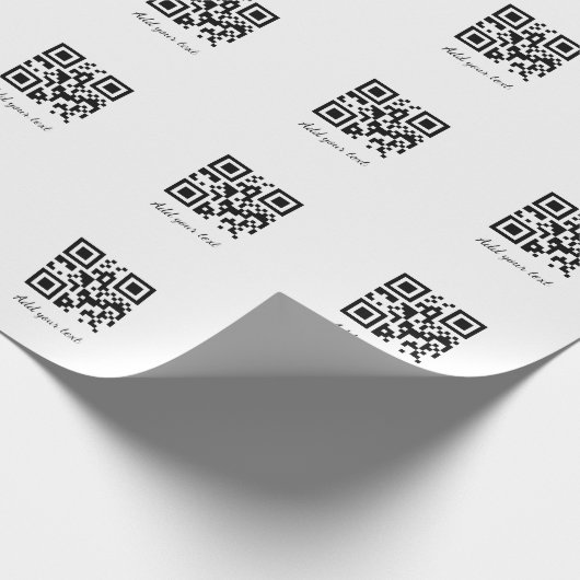 eenvoudige aangepaste QR-code jouw naam toevoegen Cadeaupapier (Hoek)