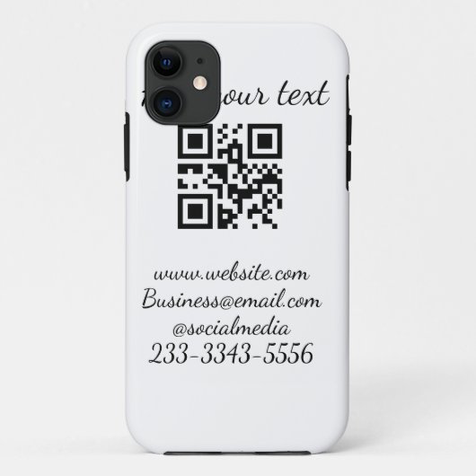 eenvoudige aangepaste QR-code jouw naam toevoegen  Case-Mate iPhone Case (Achterkant)