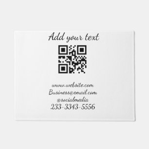 eenvoudige aangepaste QR-code jouw naam toevoegen Deurmat