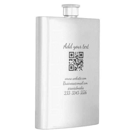 eenvoudige aangepaste QR-code jouw naam toevoegen  Flacon (Rechts)