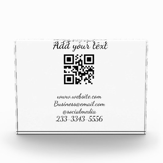 eenvoudige aangepaste QR-code jouw naam toevoegen Fotoblokken (Voorkant)