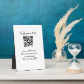 eenvoudige aangepaste QR-code jouw naam toevoegen  Fotoplaat (Zijkant)