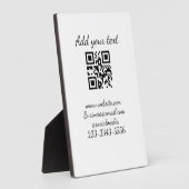 eenvoudige aangepaste QR-code jouw naam toevoegen  Fotoplaat (Zijkant)