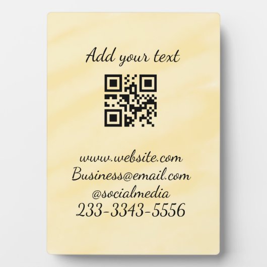 eenvoudige aangepaste QR-code jouw naam toevoegen Fotoplaat (voorkant)