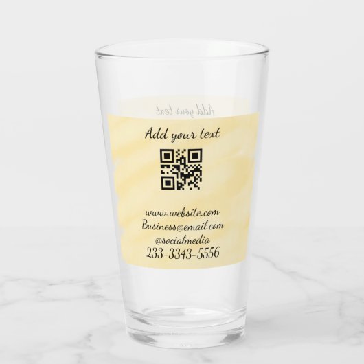 eenvoudige aangepaste QR-code jouw naam toevoegen Glas (Achterkant)
