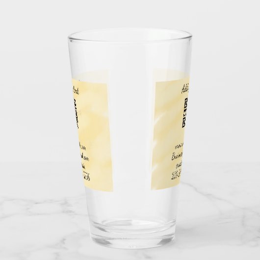 eenvoudige aangepaste QR-code jouw naam toevoegen Glas (Links)