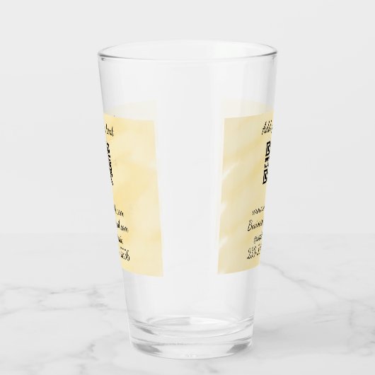 eenvoudige aangepaste QR-code jouw naam toevoegen Glas (Rechts)
