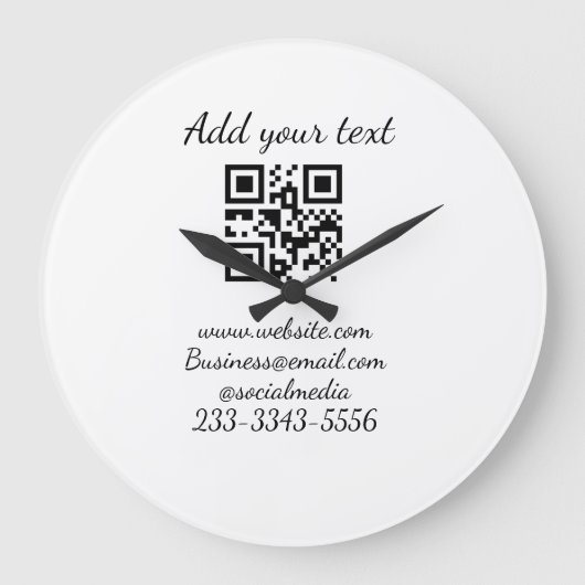 eenvoudige aangepaste QR-code jouw naam toevoegen Grote Klok (Voorkant)