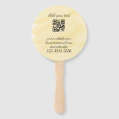 eenvoudige aangepaste QR-code jouw naam toevoegen  Handwaaier (Achterkant)