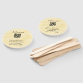 eenvoudige aangepaste QR-code jouw naam toevoegen  Handwaaier (Niet-gemonteerd)