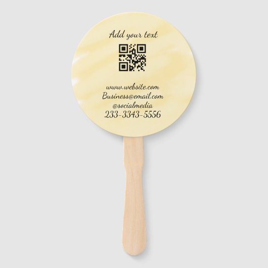 eenvoudige aangepaste QR-code jouw naam toevoegen  Handwaaier (Voorkant)