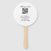 eenvoudige aangepaste QR-code jouw naam toevoegen Handwaaier (Achterkant)