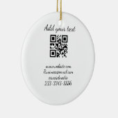 eenvoudige aangepaste QR-code jouw naam toevoegen Keramisch Ornament (Rechts)