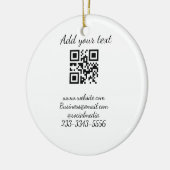 eenvoudige aangepaste QR-code jouw naam toevoegen Keramisch Ornament (Links)