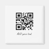 eenvoudige aangepaste QR-code jouw naam toevoegen  Magneet (Voorkant)