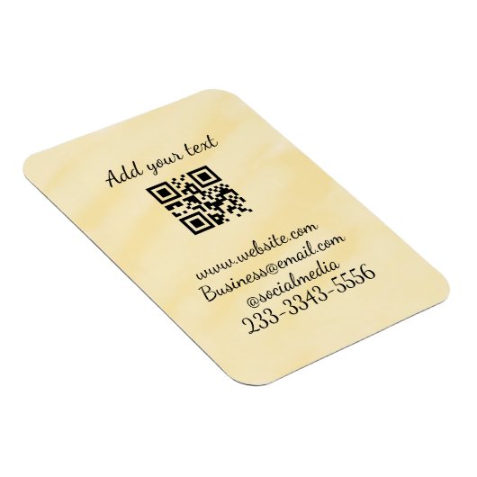 eenvoudige aangepaste QR-code jouw naam toevoegen  Magneet (Rechterzijde)