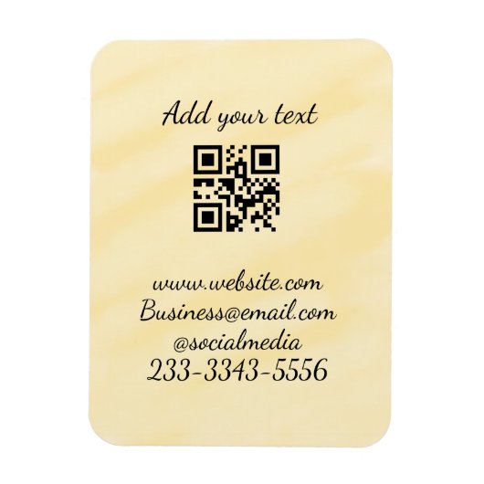 eenvoudige aangepaste QR-code jouw naam toevoegen Magneet (Verticaal)