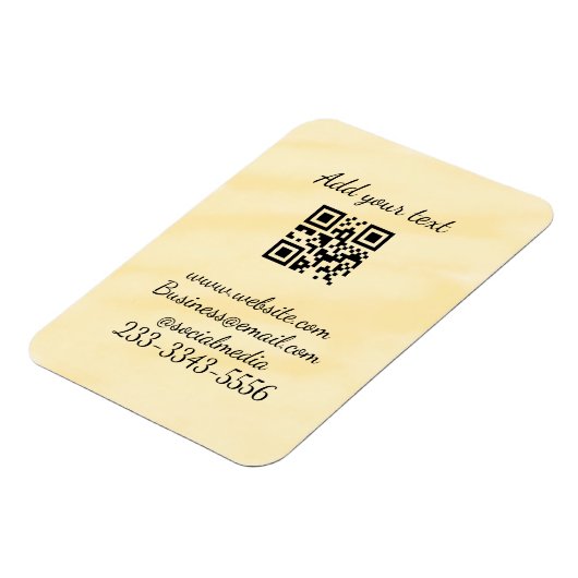 eenvoudige aangepaste QR-code jouw naam toevoegen  Magneet (Linkerzijde)