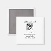 eenvoudige aangepaste QR-code jouw naam toevoegen Magneet (Voorkant / Achterkant)