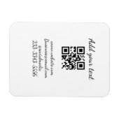 eenvoudige aangepaste QR-code jouw naam toevoegen Magneet (Horizontaal)