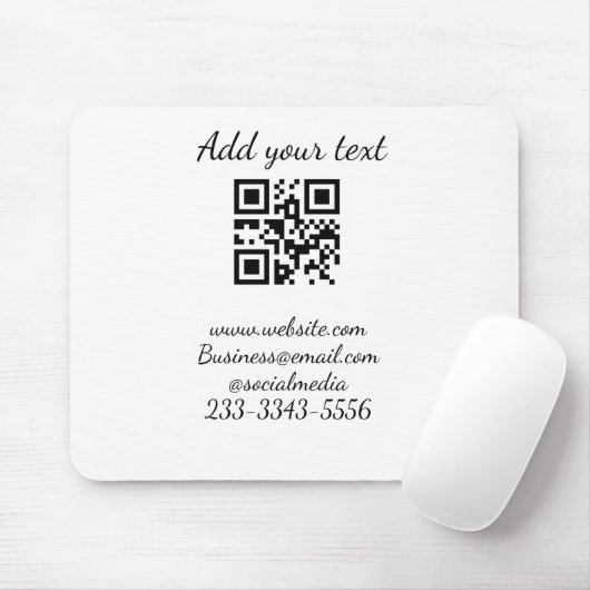 eenvoudige aangepaste QR-code jouw naam toevoegen  Muismat (Met muis)