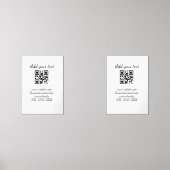 eenvoudige aangepaste QR-code jouw naam toevoegen  Muurkunst Sets (Voorkant)