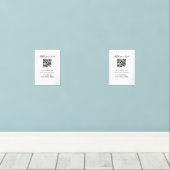eenvoudige aangepaste QR-code jouw naam toevoegen  Muurkunst Sets (Houten vloer)