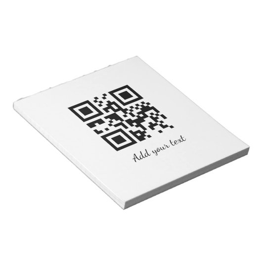 eenvoudige aangepaste QR-code jouw naam toevoegen Notitieblok (Schuin)