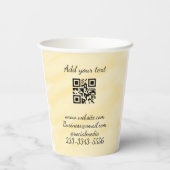 eenvoudige aangepaste QR-code jouw naam toevoegen  Papieren Bekers (Achterkant)