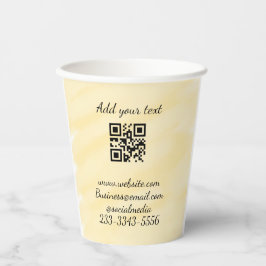 eenvoudige aangepaste QR-code jouw naam toevoegen  Papieren Bekers