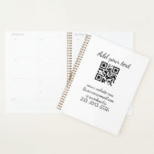 eenvoudige aangepaste QR-code jouw naam toevoegen Planner (Display)