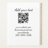 eenvoudige aangepaste QR-code jouw naam toevoegen Planner (Achterkant)