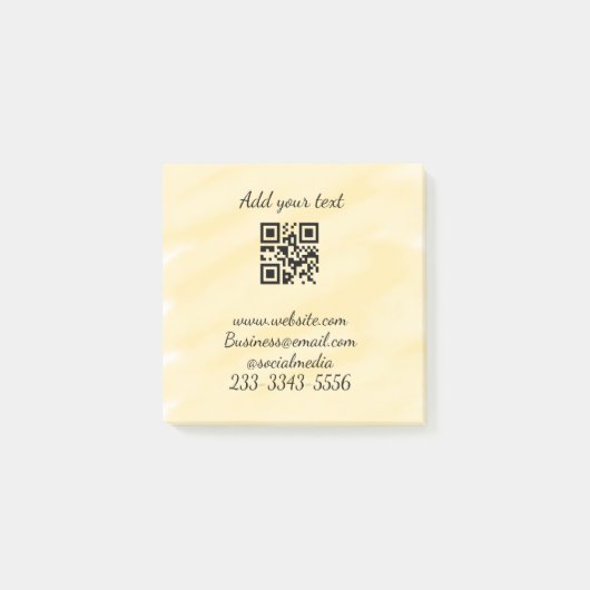 eenvoudige aangepaste QR-code jouw naam toevoegen  Post-it® Notes (Voorkant)