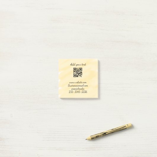 eenvoudige aangepaste QR-code jouw naam toevoegen  Post-it® Notes (Op bureau)