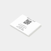 eenvoudige aangepaste QR-code jouw naam toevoegen Post-it® Notes (Schuin)