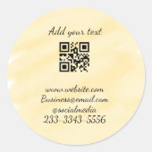 eenvoudige aangepaste QR-code jouw naam toevoegen Ronde Sticker (Voorkant)