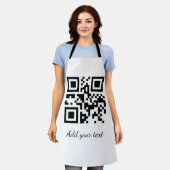 eenvoudige aangepaste QR-code jouw naam toevoegen Schort (Gedragen)