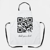 eenvoudige aangepaste QR-code jouw naam toevoegen Schort (Voorkant)