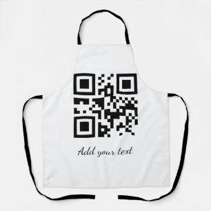 eenvoudige aangepaste QR-code jouw naam toevoegen Schort