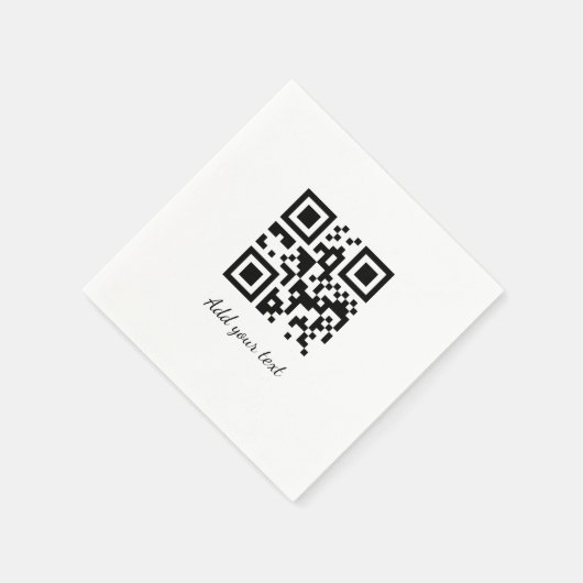 eenvoudige aangepaste QR-code jouw naam toevoegen Servet (Hoek)