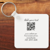 eenvoudige aangepaste QR-code jouw naam toevoegen Sleutelhanger (Voorkant)