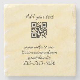 eenvoudige aangepaste QR-code jouw naam toevoegen  Stenen Onderzetter